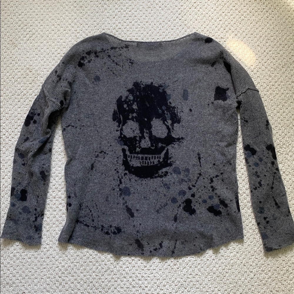 Skull Cashmere Heather Gray Knit